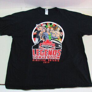 WWE Chinlock Wrestling Legends Convention 2019 Kingston Ontario T-Shirt Size 2X